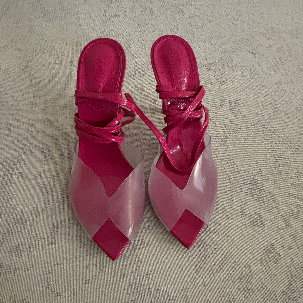 SCHUTZ Pink Strappy Heels